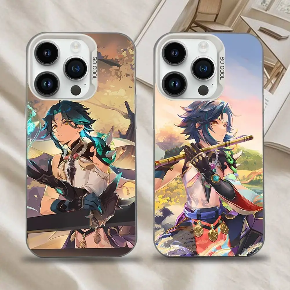 

G-Genshin Impact Kinich Mualani For White Candy Matte Cover iPhone 17,16,15,14,13,12,11,Mini,Pro,E,SE4,XS,MAX