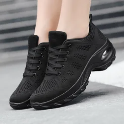 2023 Casual Women Shoes Heighten Comfortable Mesh Breathable Walking Ladies Shoes Air Shoes Sneakers Women Thick Bottom