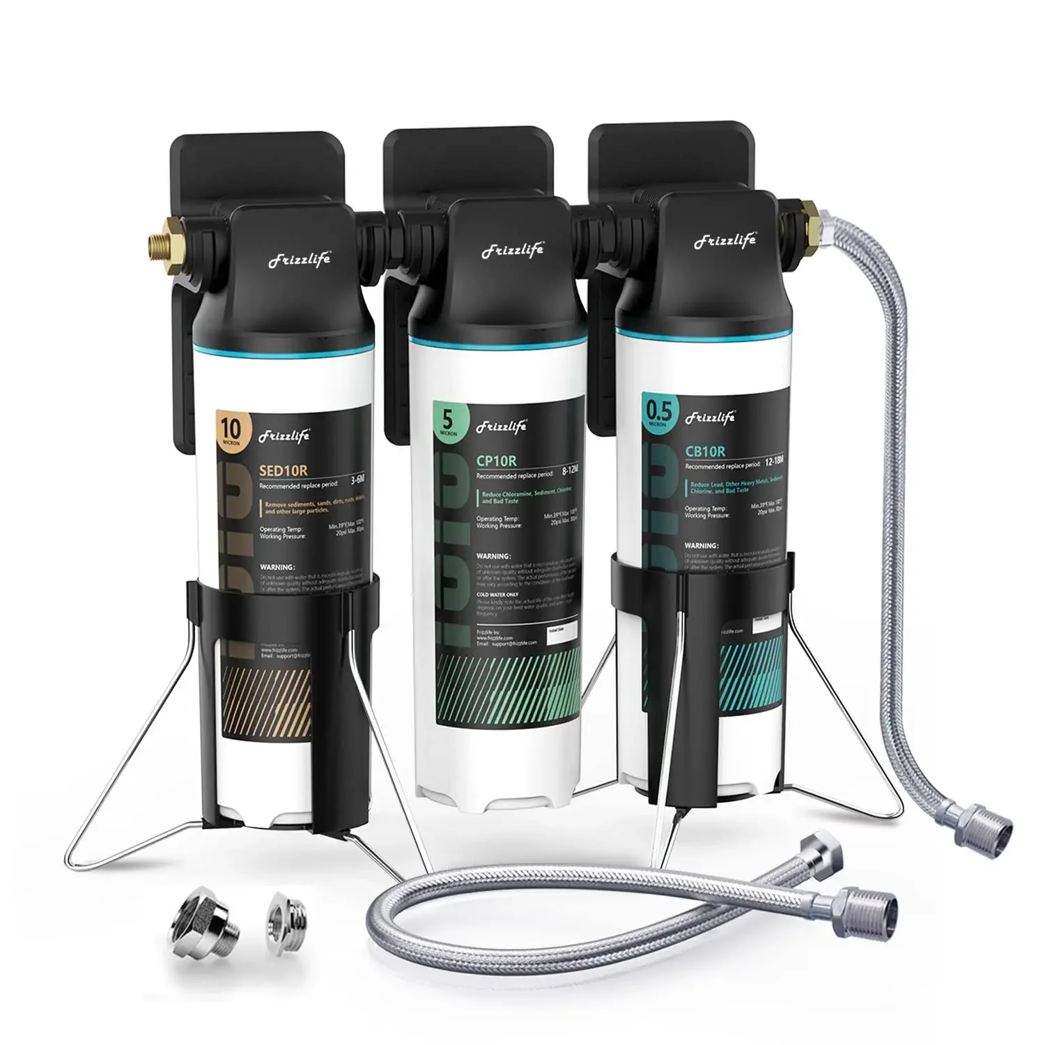 TW10 Under Sink Water Filter System, NSF/ANSI 53&42 Certified Elements, Reduce 99.99% Lead, Chlorine, Chloramine, Fluoride, Bad