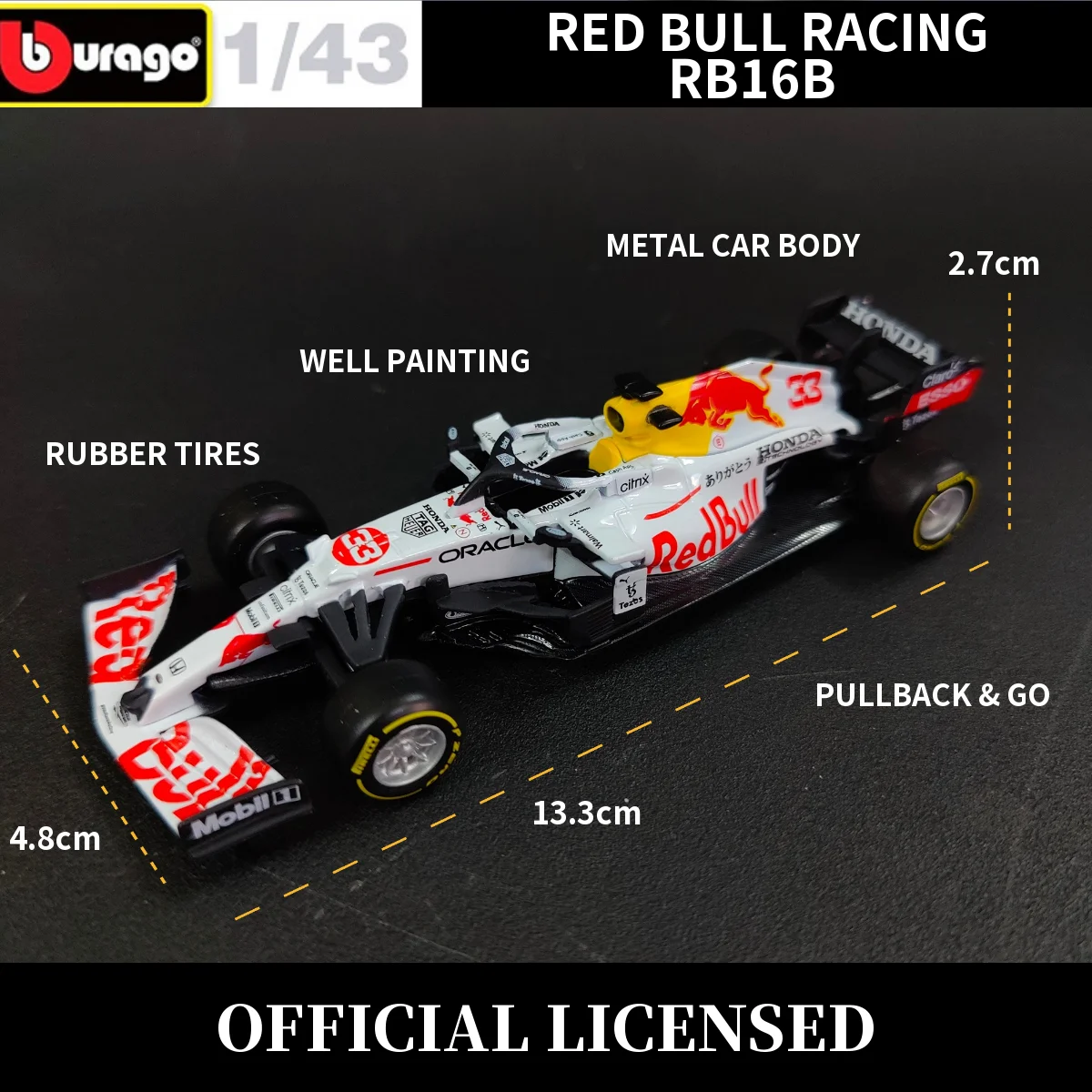 Bburago Red Bull Racing F1 Car Model 1:43 Miniature RB16b RB18 #1 Verstappen #11 Perez Formula 1 Replica Kid Toy for Boy