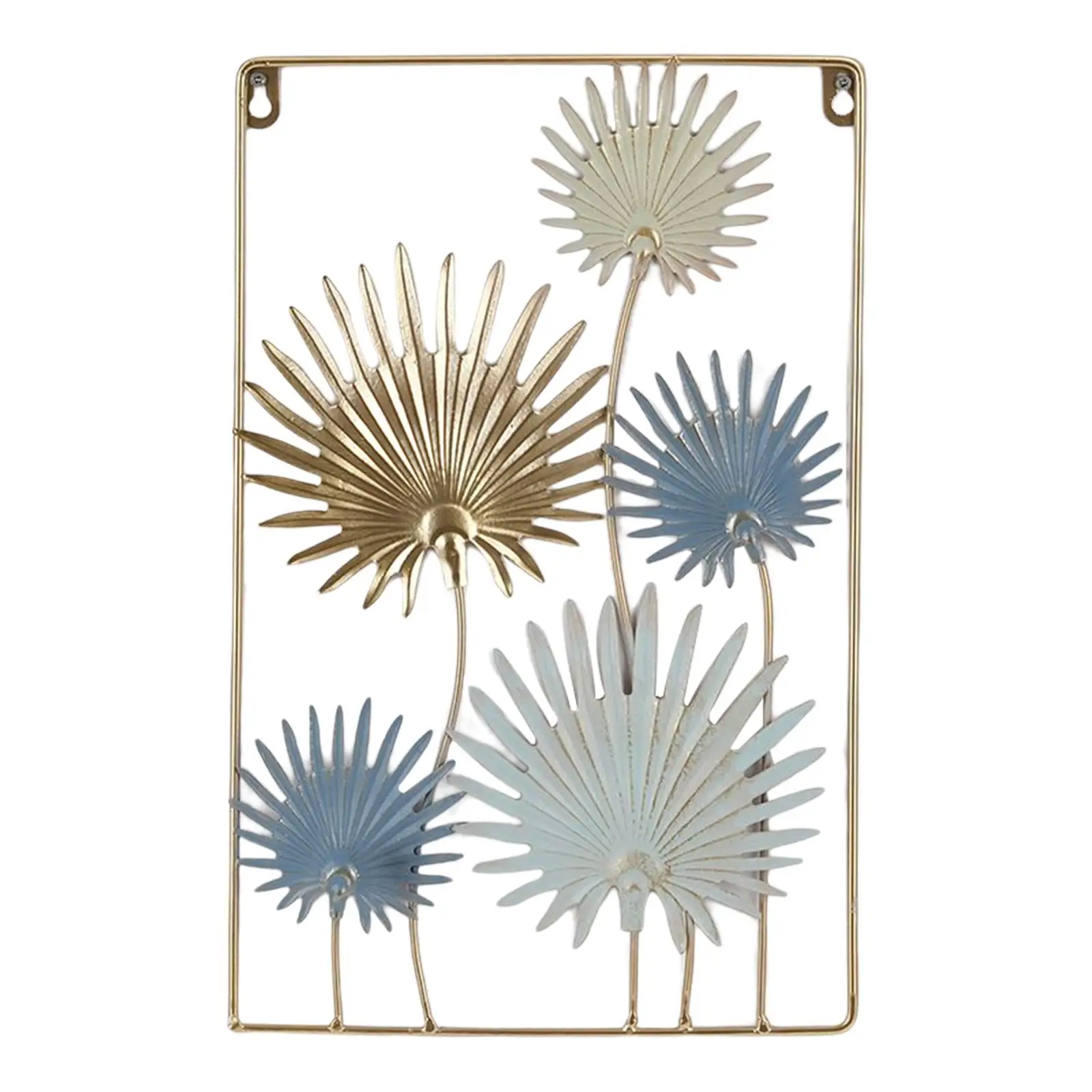 Iron Wall Hanging Nordic Art Decor with Frame Modern 3D Sculpture for Living Room Bedroom Hotel Home Decorative Ornament