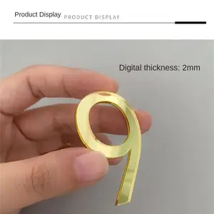 Tín hiệu cửa kỹ thuật số sáng tạo 3D, biển số sáng tạo, acrylic, lập thể, sáng tạo, địa chỉ, ngoài trời, email, căn hộ, phòng khách sạn, nhà hiện đại 12 Số cửa bán hàng chính - №6