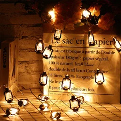 Laterne Lichterketten 80 LED Lichter Mini Vintage Weihnachten Halloween dekorative Kerosin Lichterketten Terrasse Gartenhaus 484