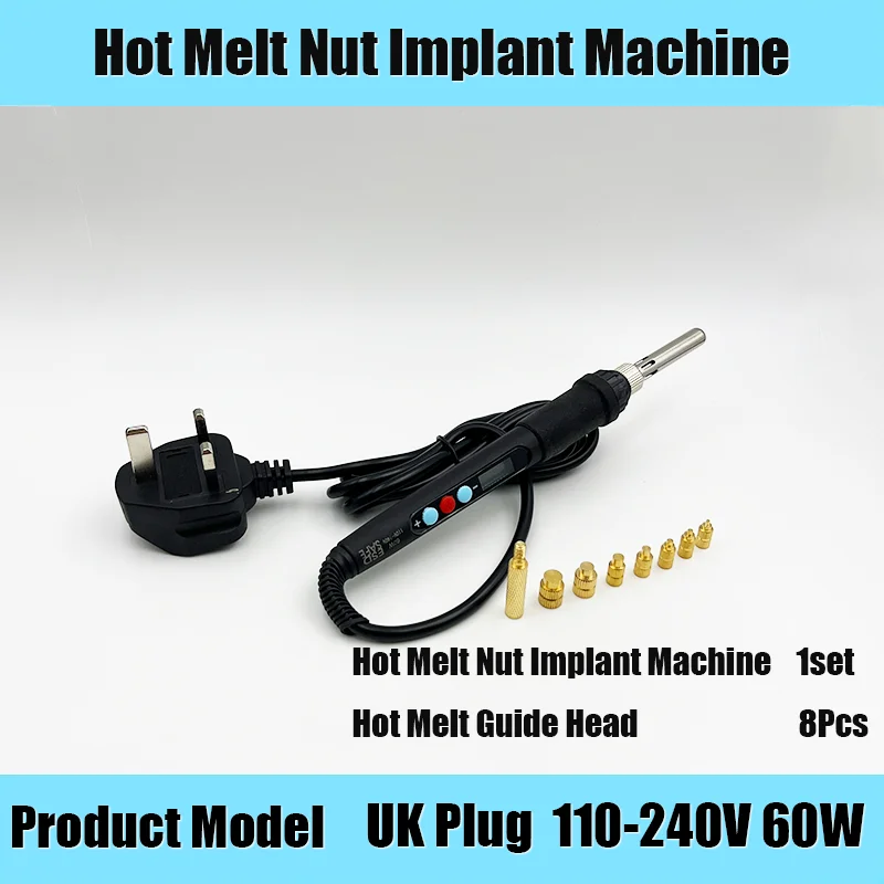 Wärme Set Einsatz Lötkolben Spitze M2 M3 M4 M5 M6 Messing Hot Melt Inset Mutter Eingebettet Gewinde Einfügen Kit für Kunststoff 3d Druck – Detail 13