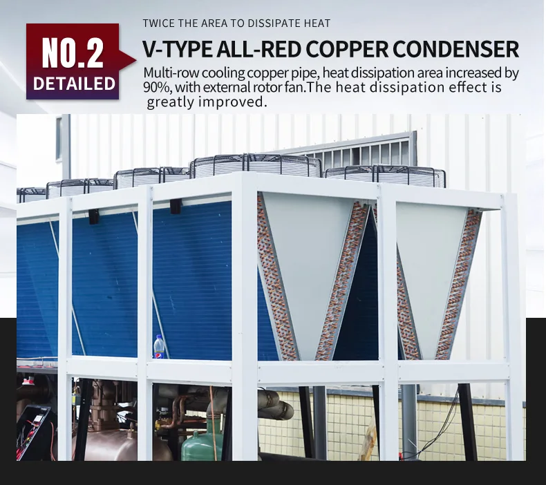 PengQiang ZiLi PQ-ZL75A Industrial Air Cooling Recirculating Chiller 60Tons Screw Water Chiller