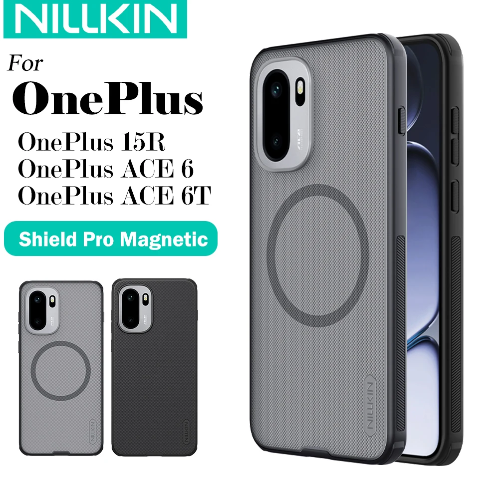 Nillkin For OnePlus 15R ACE 6 ACE 6T Magnetic Super Frosted Shield Pro Phone Case Anti Fingerprint Shockproof Back Cover