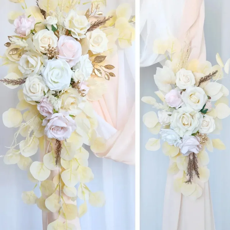 Artificial Arch Flowers Swag for Boho Wedding Baby Shower Ceremony Flower Garlands Arrangement Reception Backdrop Decor