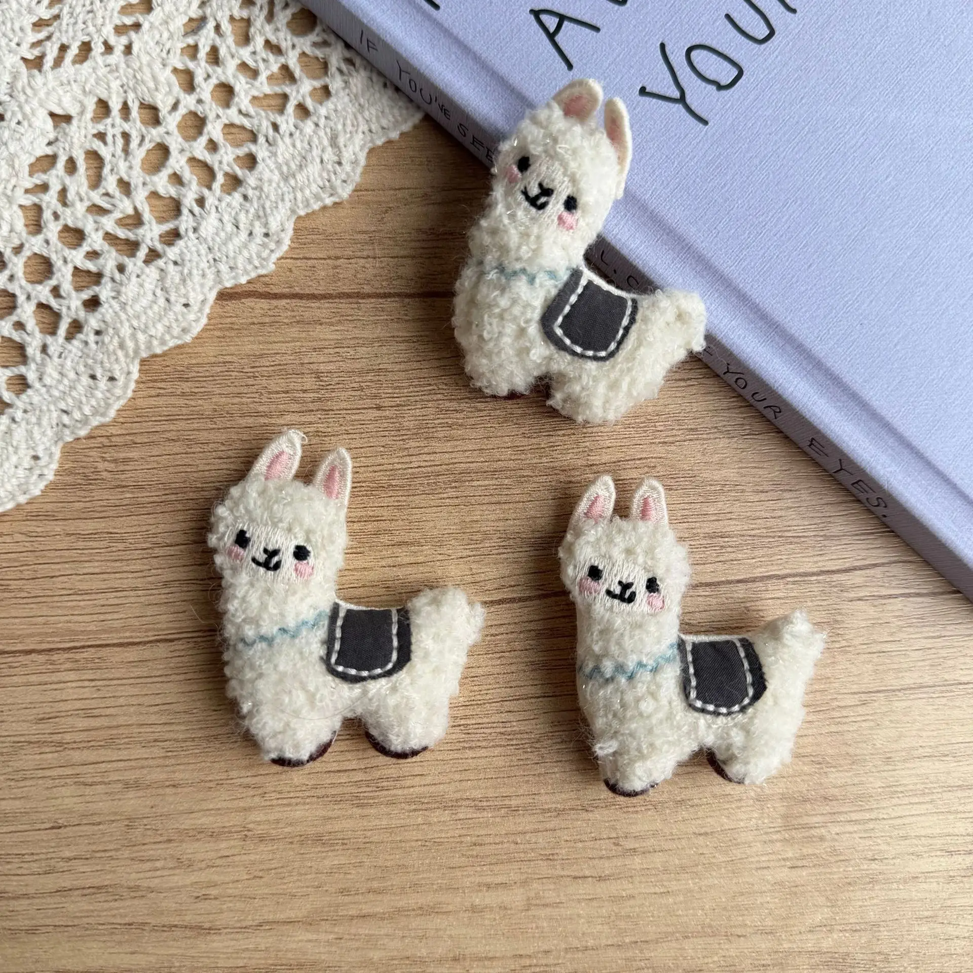 Cartoon Alpaca Series Handmade Fabric Stuffed DIY for Hair Clip Shoes Hat Bag Pendant Clothing Embellishment Premium