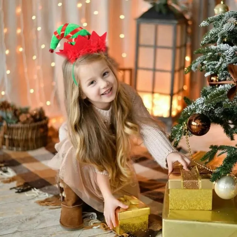 Aro de pelo de Cosplay de Navidad para hombres y mujeres, sombrero de Papá Noel, pierna, diadema de fiesta de Festival para niñas y niños, decoración de cabeza