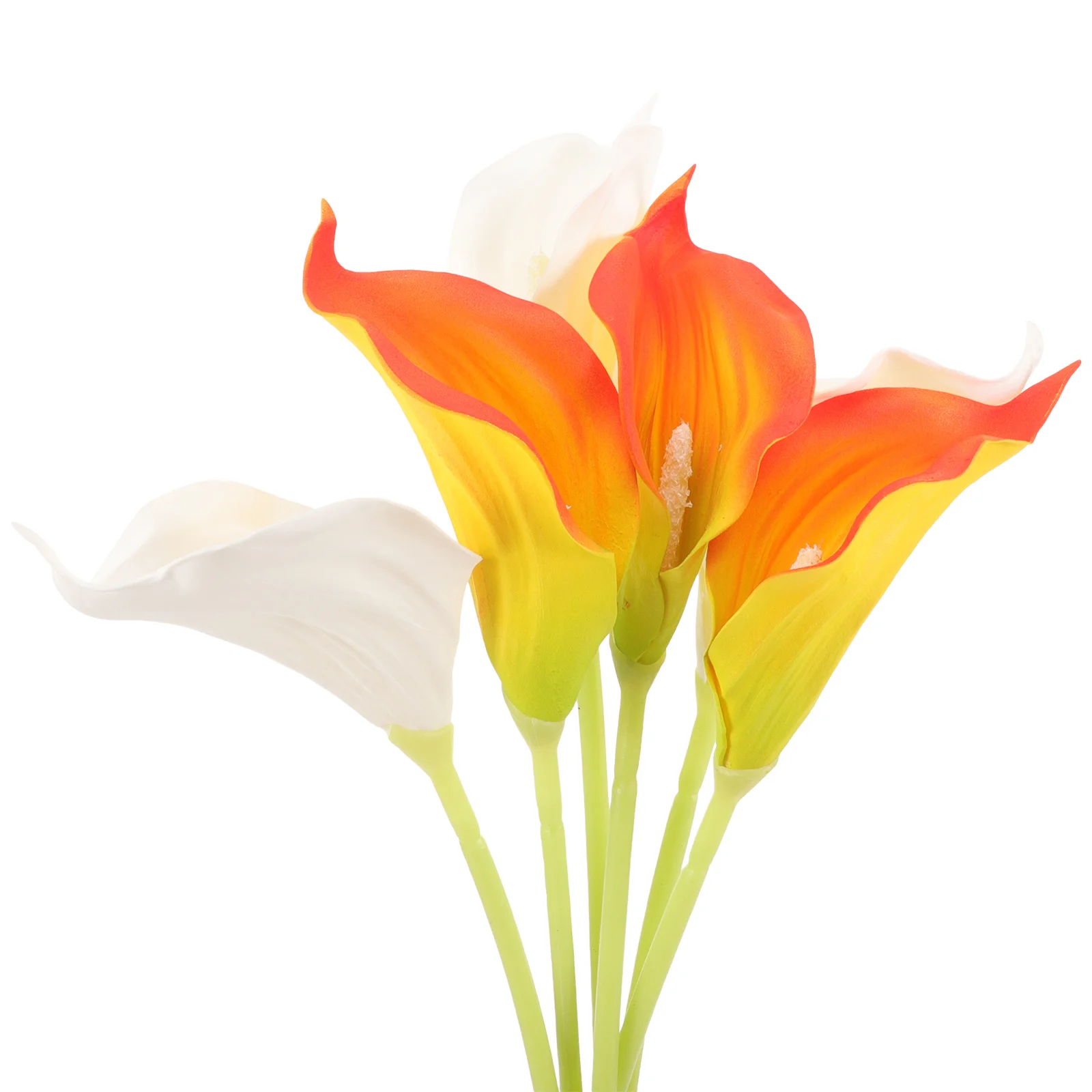 

6pcs Pu Artificial Flowers Faux Real Touch Wedding Home Decor Fake Bouquets Indoor Flower Arrangement Plastic Flower