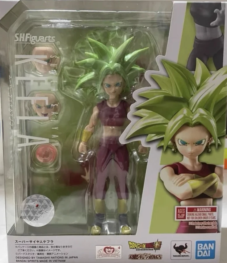 In Stock Original Bandai SHFiguarts Dragon Ball Super Super Saiyan Kefla Figure Anime Genuine Action Model Toy