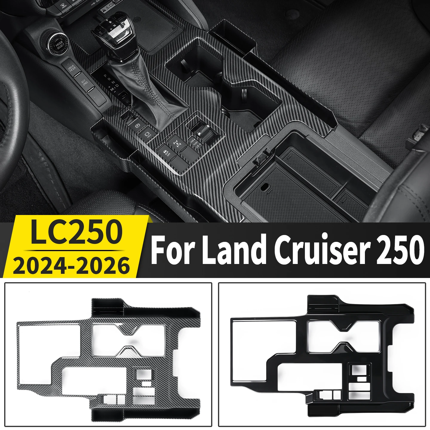 Pour Toyota Land Cruiser LC250 J250 2024-2027 : Cache de levier de vitesses, Organisateur de rangement pour console centrale, Accessoires intérieurs