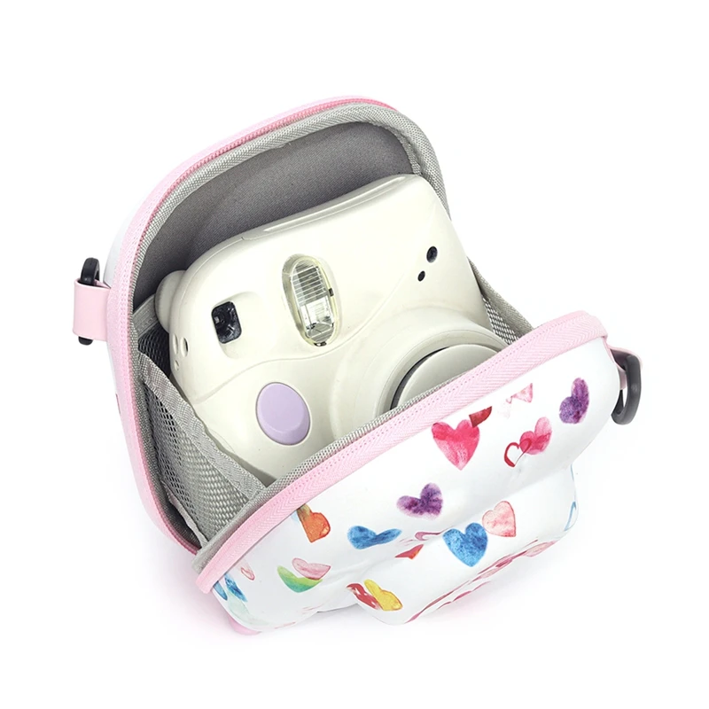 ABDJ-Bolsa de mensajero Universal colorida amor bolsa protectora de carcasa dura EVA almacenamiento portátil mensajero para Mini cámara Polaroid