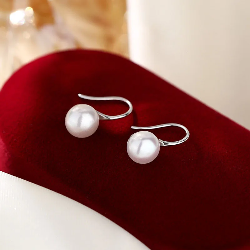 Fashion Imitation Pearl Dangle Earrings for Women Elegant Golden Silver Color Drop Earrings Wedding Party Jewelry Accessories