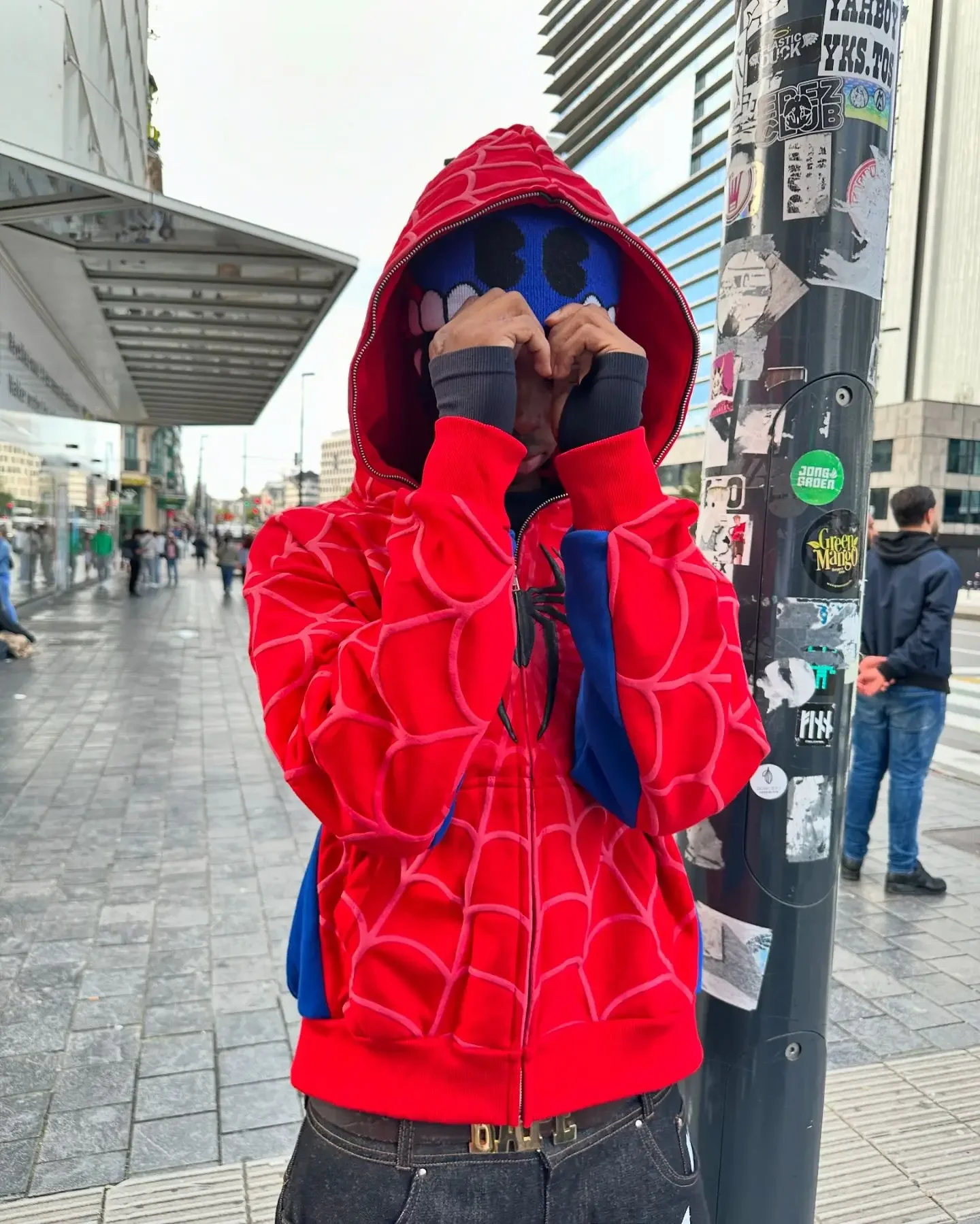 Y2k Retro Gothic America Spider Foaming 3d Print Hoodies Fashion Oversized Loose Full Zipper Hoodie Men Jacket Street Sweatshirt - Image 5