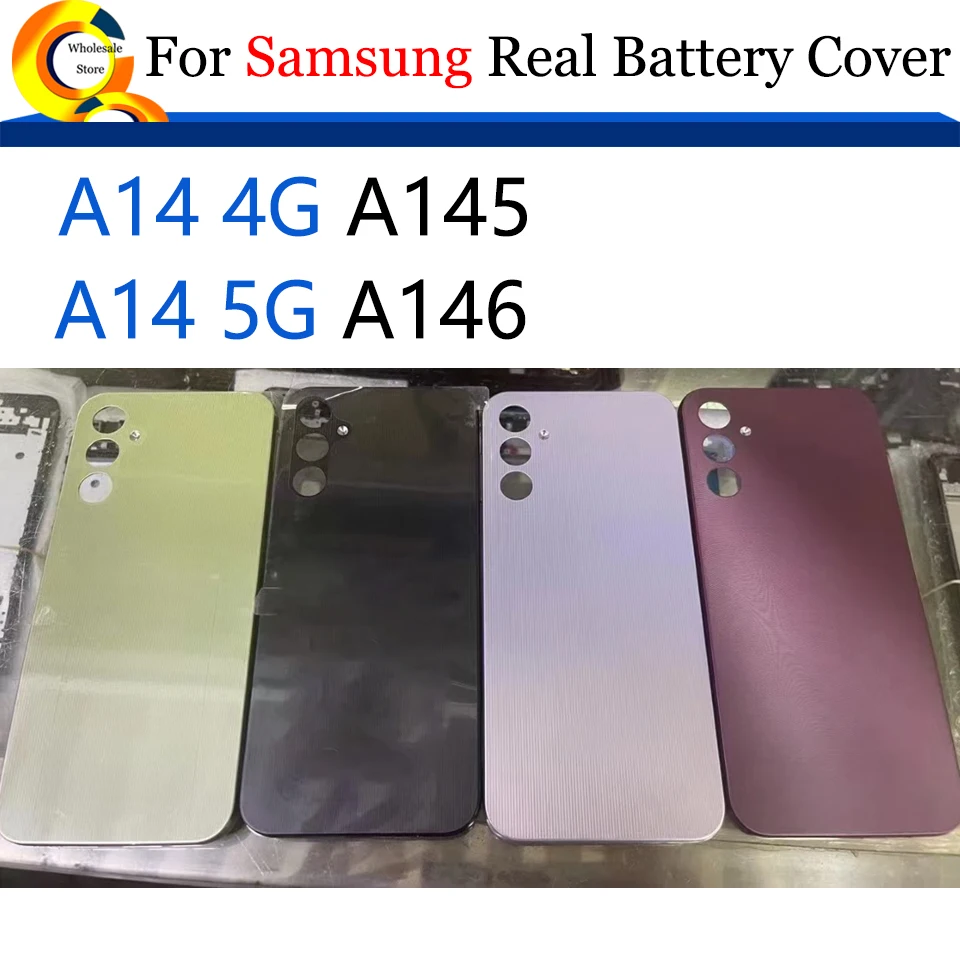 

10Pcs/Lot For Samsung Galaxy A14 4G A145 Housing Battery Back Cover For A14 5G A146 Real Door Case With Lens Replacement