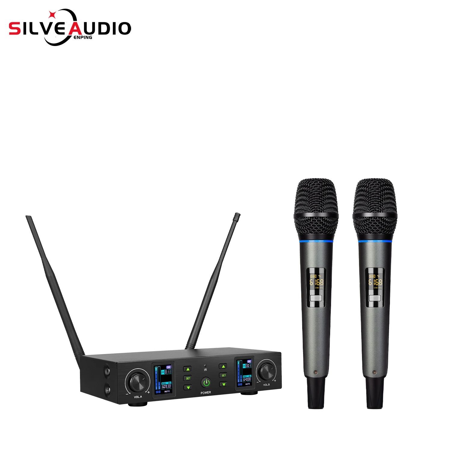 Microphone professionnel double canal GAW-DX11, système sans fil haute fidélité longue Distance 80m