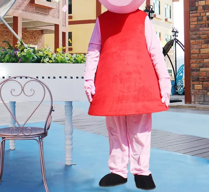 Cartoon-Charakter Rotes Schwein Maskottchen-Kostüm für Erwachsene Cosplay Werbung Faschingsparty Event Karneval Ferkel-Familien-Cosplay-Kostüme