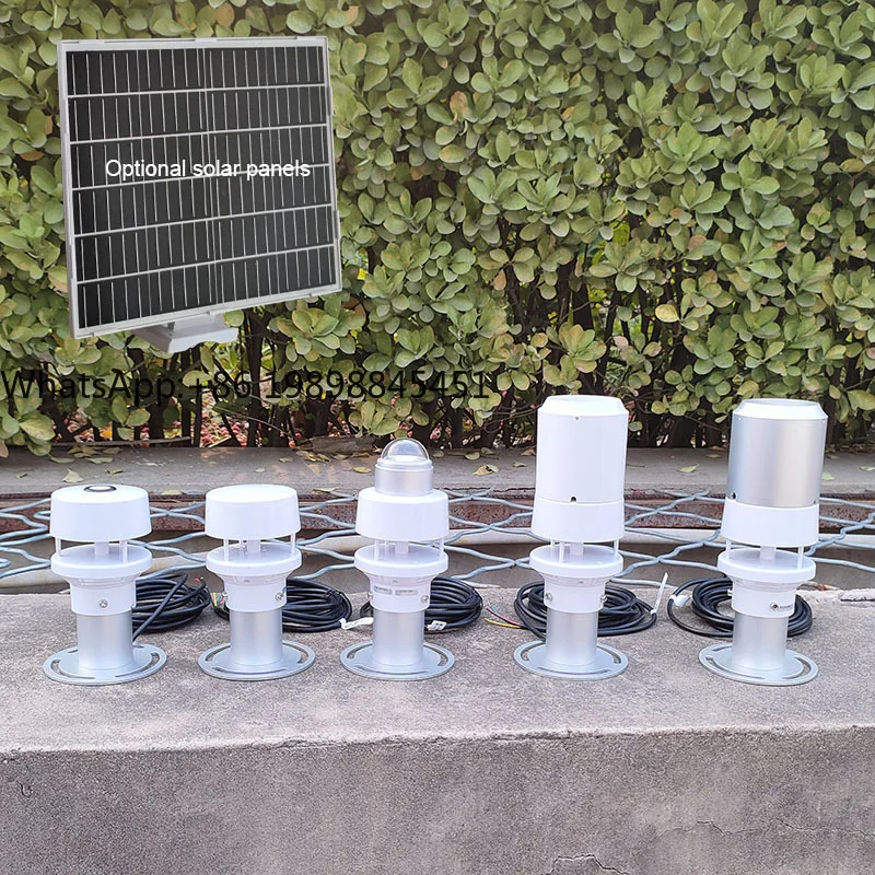 Sensore di temperatura e umidità della qualità dell'aria CE 4G RS485 Direzione della velocità del vento ad ultrasuoni a pioggia Stazione meteorologica compatta 6 in 1