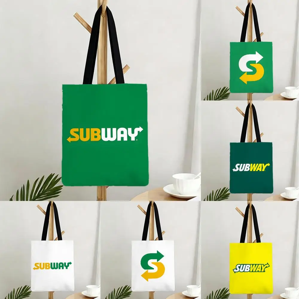 Brand Food Subway Storage Bags Bags Series Print Bag Lightweight Shoulder Daily Shopping Bags