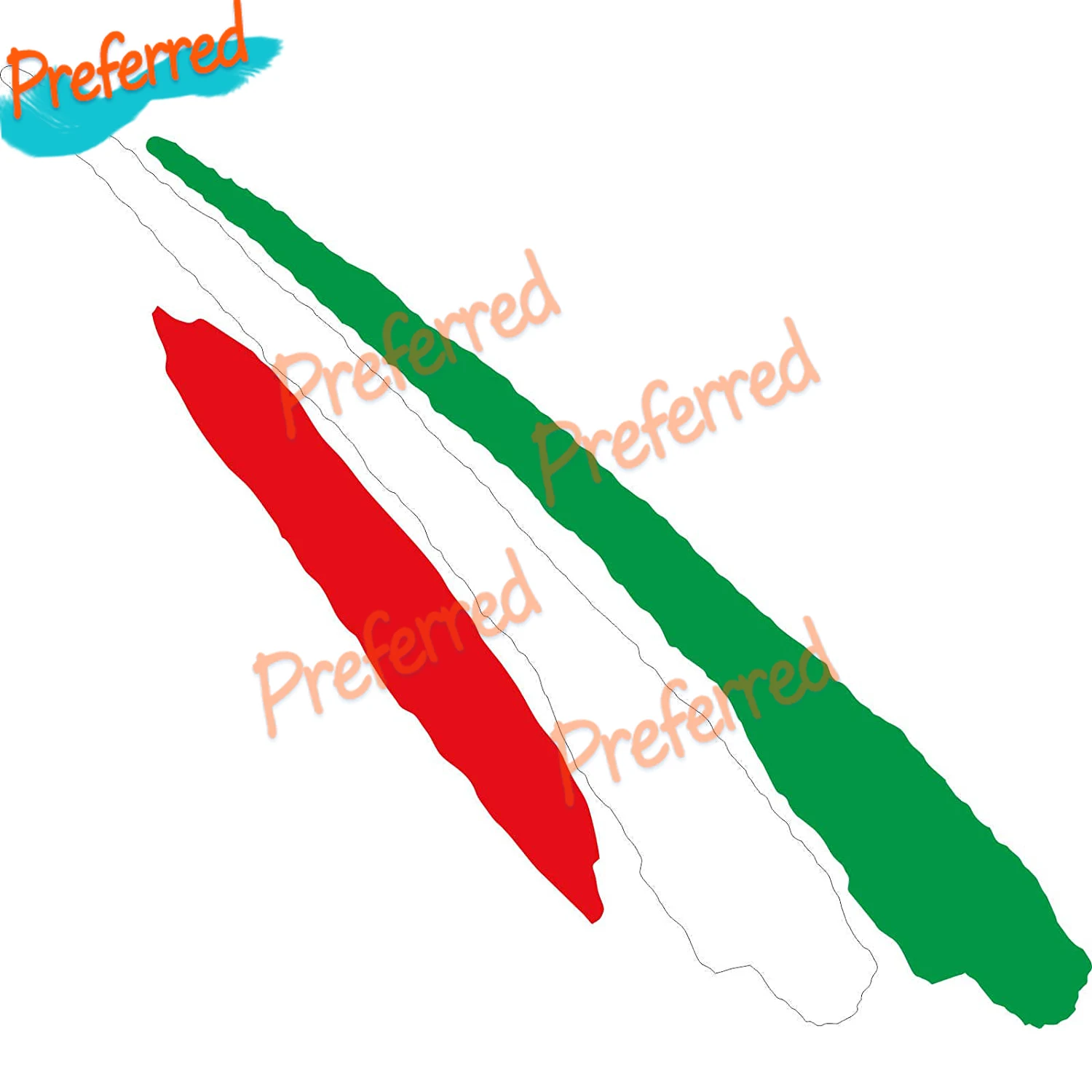 

Italia - Vinyl Decal Sticker Italy Flag for Helmets Car Motorcycle Moped Bicycle 110x30 mm