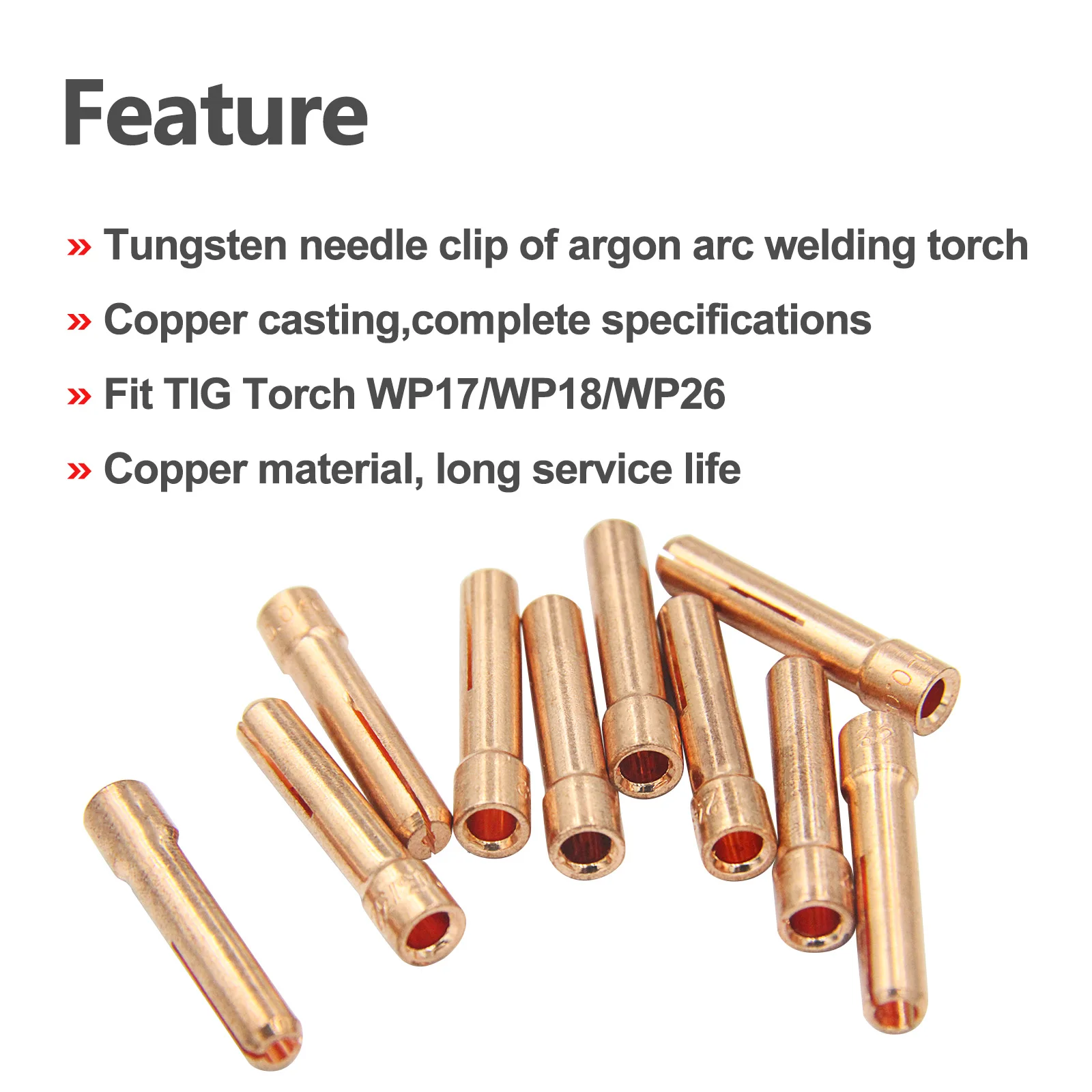 5/10Pcs Stubby TIG Collet 1.0/1.6/2.4/3.2/4.0mm 10N22S 10N23S 10N24S 10N25S for TIG Welding Torch WP17/18/26