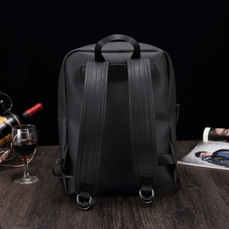 Vintage PU Leather Backpacks Men Fashion Korea Style Travel Bag Trendy Men\'s Backpack High Capacity Laptop Backpack School Bags