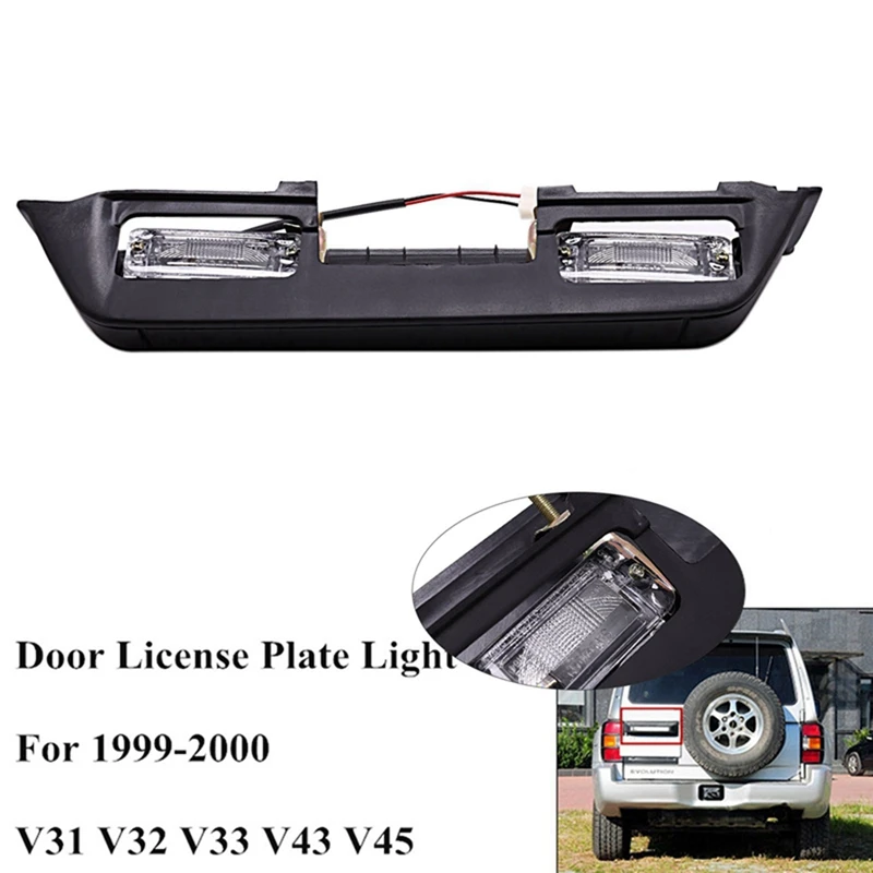 2X Tail Gate Door Registration License Plate Light For Mitsubishi Pajero Montero Shogun MK II 2 90-2000