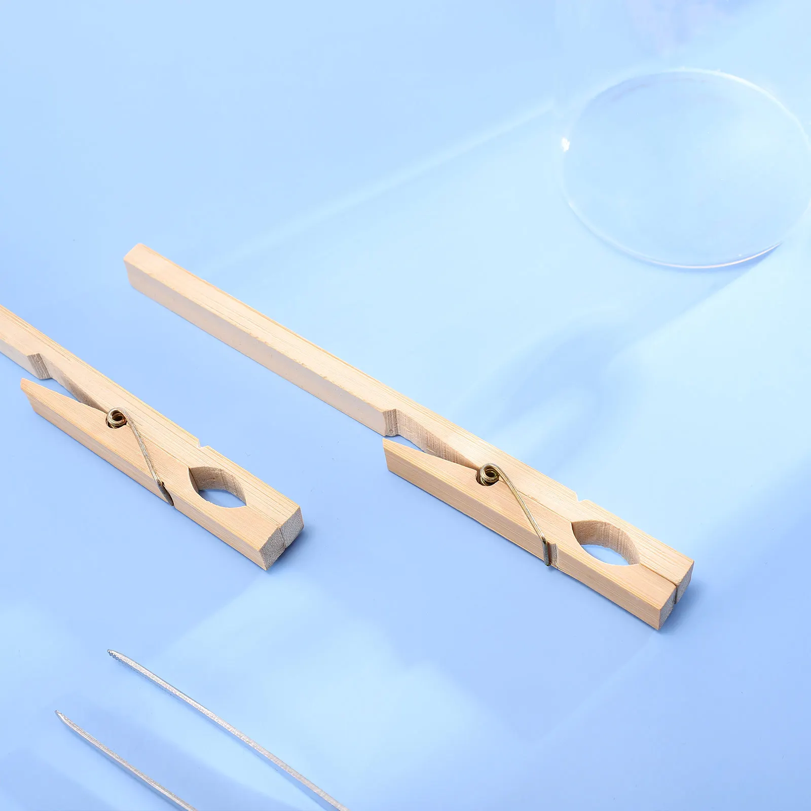 

10Pcs Test Tube Clamp Wooden Holder Strong Spring Clip Laboratory Experiment Tool Chemical Biological Accessory