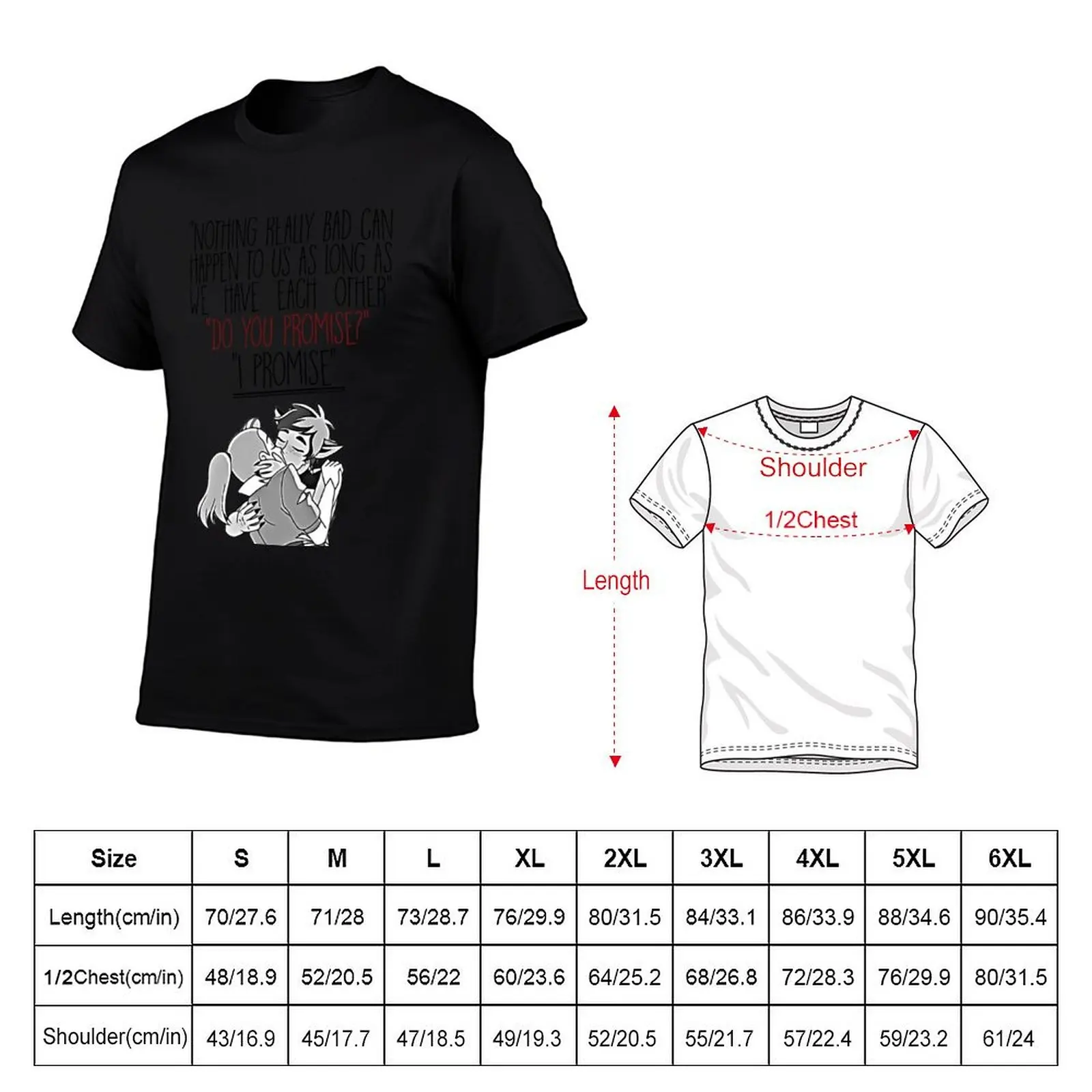 Catradora - You promise? - Catra and Adora T-Shirt All Weather Casual Short Sleeve