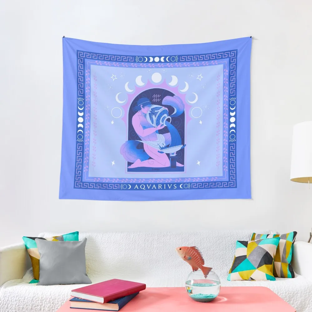 

Onyx - Aquarius - Ancient Greek Astrology Series Tapestry Home Supplies Decoration Bedroom Wallpaper Tapestry