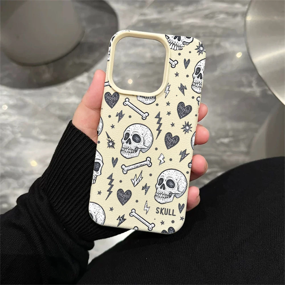 Skelettknochen-Handyhülle für iPhone 17 16 15 14 13 12 11 Pro Max 16 15 14 Plus 17 16 15 14 13 12 Pro 17Air Silikon-Matt-Cover – Detail 5