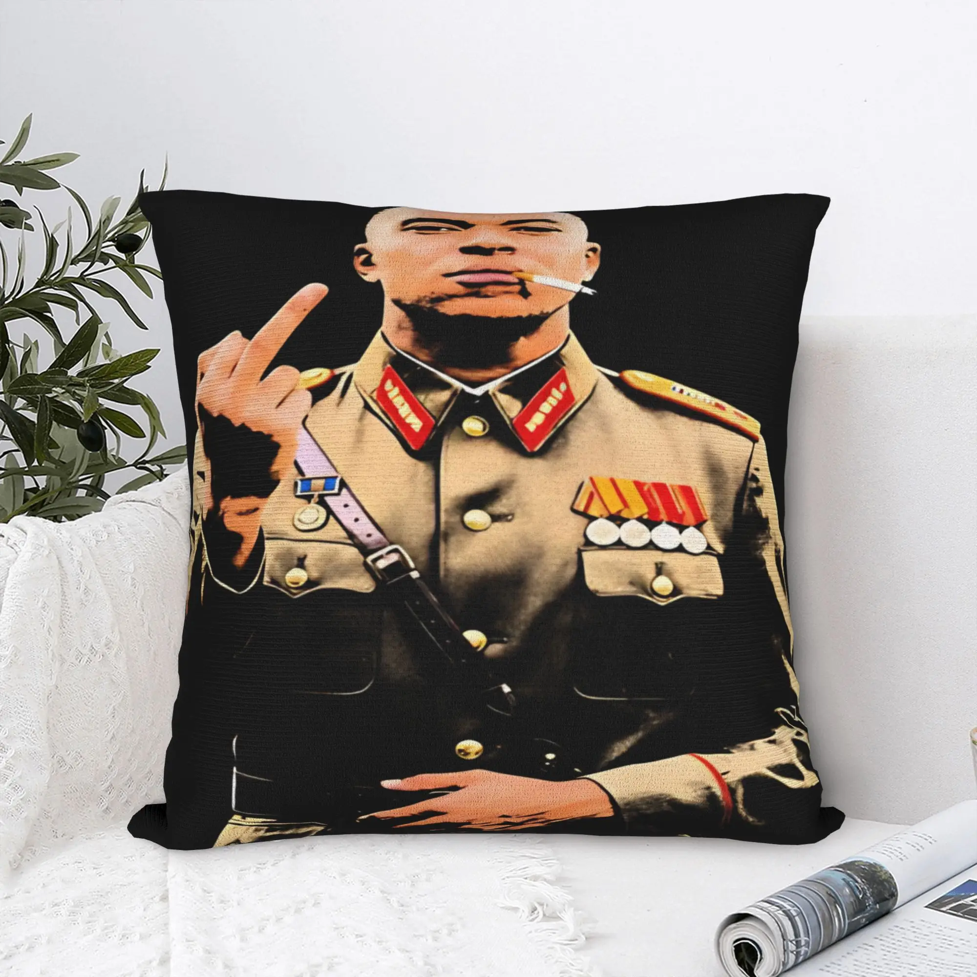 Kylian Mbappe El-Dictator smoking meme Pillow Cover  Comfy Cushion Cover Fashion Pillow Case For Wedding Party Home Decor