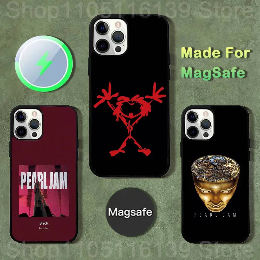 

Pearls Band J-Jams Phone Case For iPhone 17,16,15,14,13,12,11,Pro,Max,Plus,Mini,SE4,E Magnetic Magsafe Wireless Charging