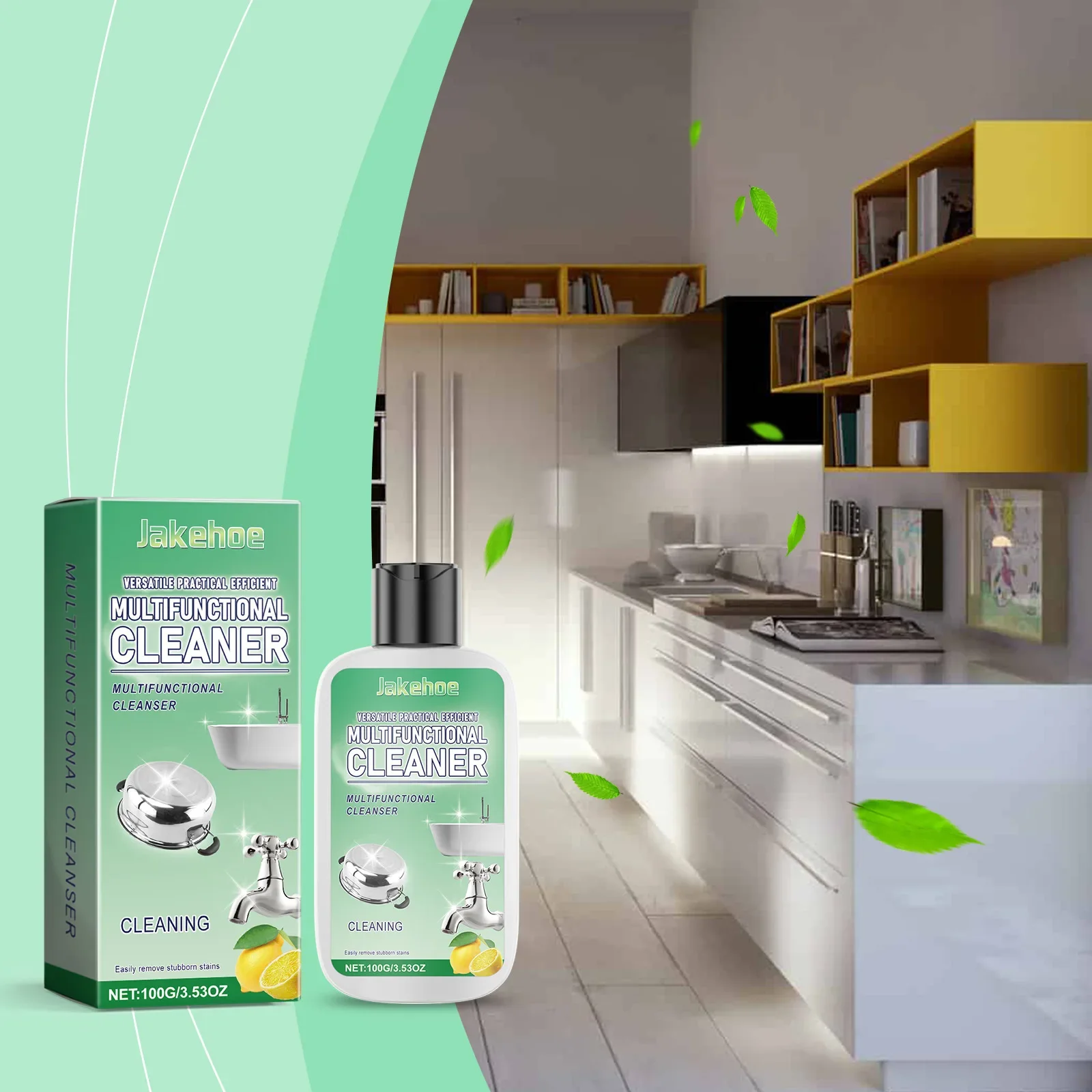 

All-Purpose Kitchen Bathroom Cleaner Cream - Helps Minimize Grease Rust Enhances Cleanliness for Glass Tile Stainless Steel