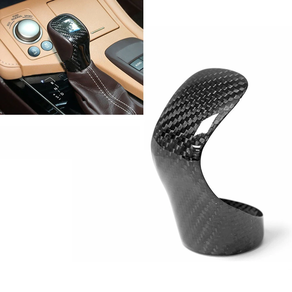 

Carbon Fiber Gear Shift Head Knob Cover Case Cap Car Handlebar Shell For Lexus ES IS NX RC RX GS450 ES300h ES350 2013