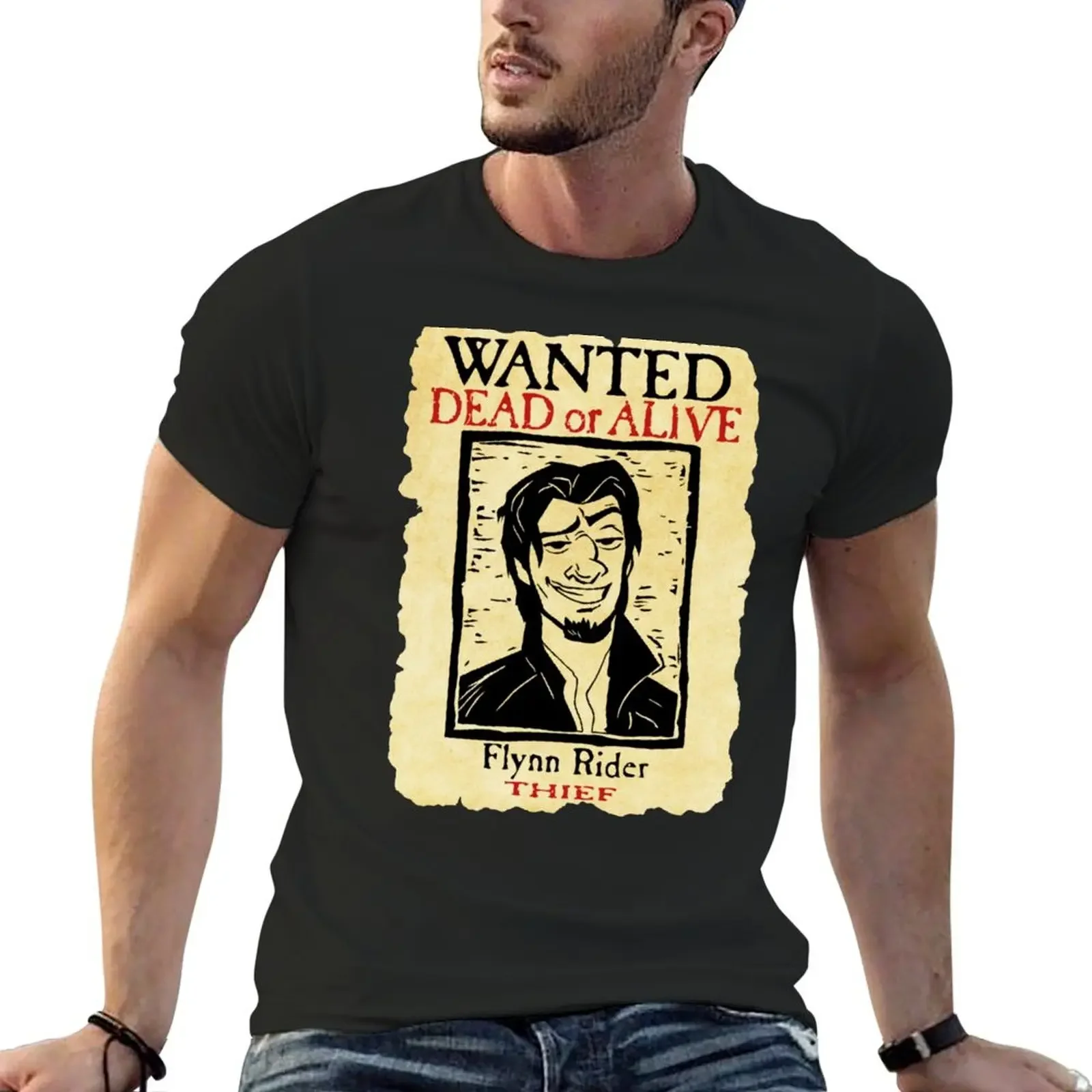 Wanted-Flynn-Rider-Broken-Nose-Triblend T-Shirt rapper graphic tees hippie clothes T-shirts for men cotton