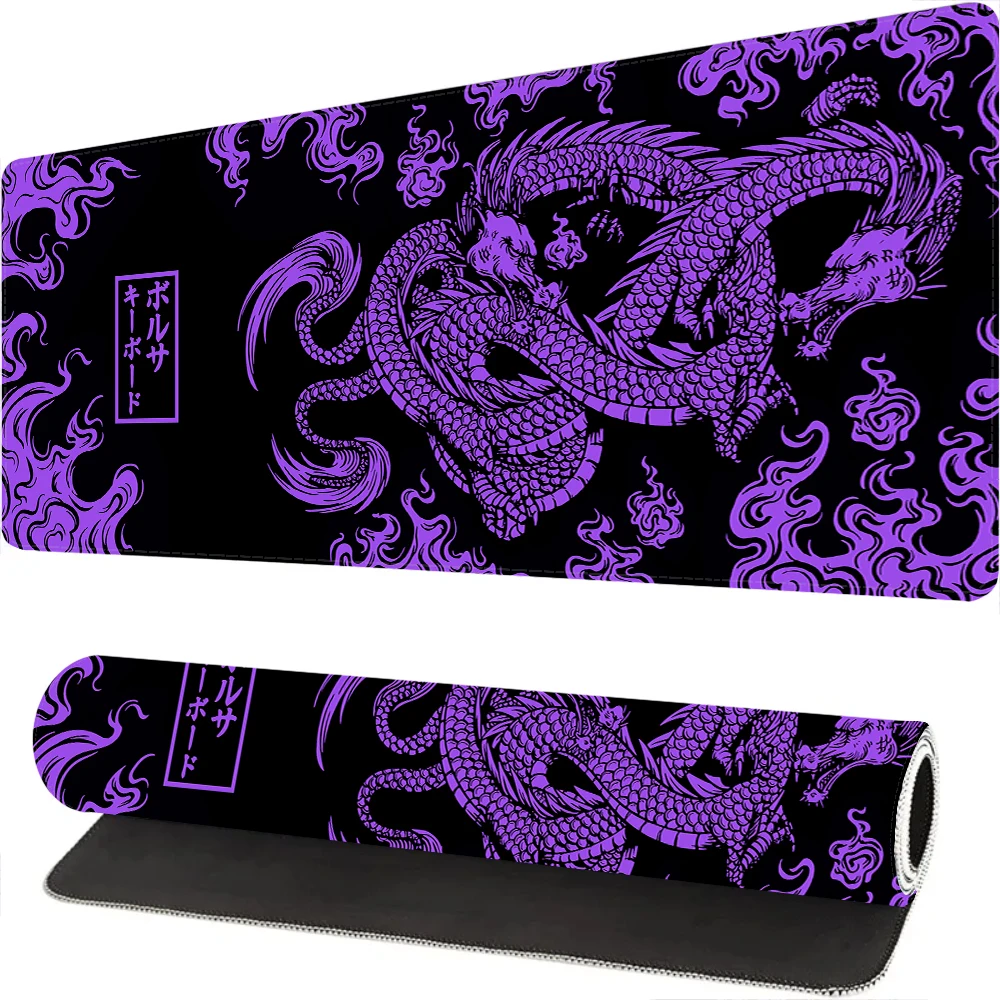 

Purple Dragon Mousepad Xxl White Deskmat Japan Playmat Laptop Mouse Pad Gamer Anime Office Gaming Keyboard Rubber Carpet Deskpad