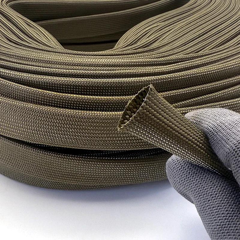 ID 1~20mm Basalt Fiber Braided Sleeve 1000 Degree Fireproof High-Temperature Resistance Tube for Automotive Industry 1/2/3/5/10M