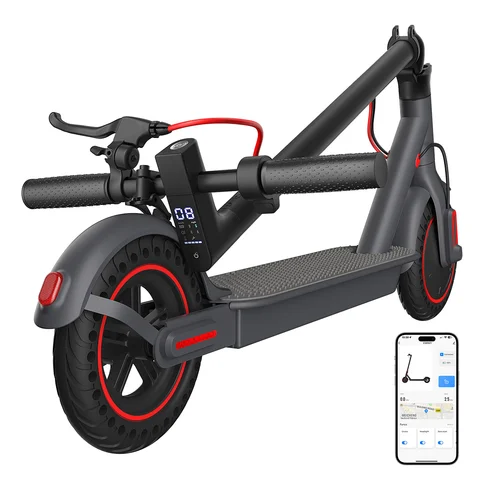 Electric Scooter with App for Adults 350W Motor 36V 5.2Ah Battery Up to 19 Miles Range Foldable E Scooter Solid Tire 8.5''