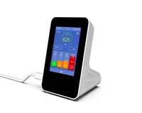 WiFi Indoor Air Quality Monitor CO2 TVOC PM1.0 PM10 PM2.5 Temperature and Humidity, Indoor CO2 Meter with Data Logger for Home