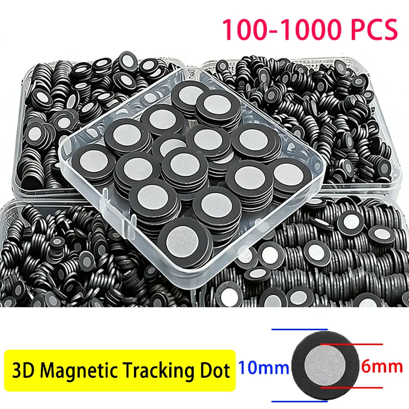 100-1000 PCS 3D Magnetic Tracking Dot (6mm Inner/10mm Outer) Diffuse Reflection Reference Point Markers for 3D Scanner