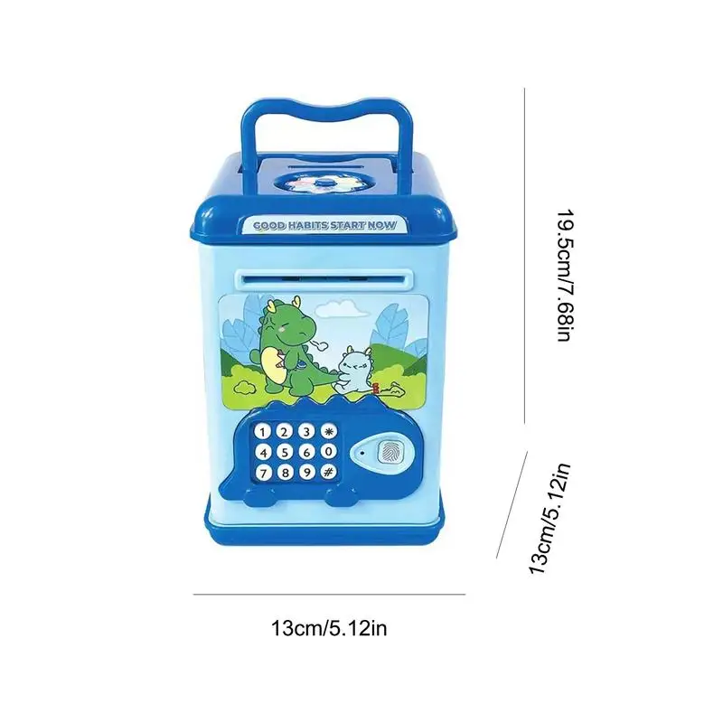 Electronic Coin Bank For Kids Lockable ATM Bank MachineElectronic Piggy Ban Cartoon Music Safe Coinss Cash Saving Money Box