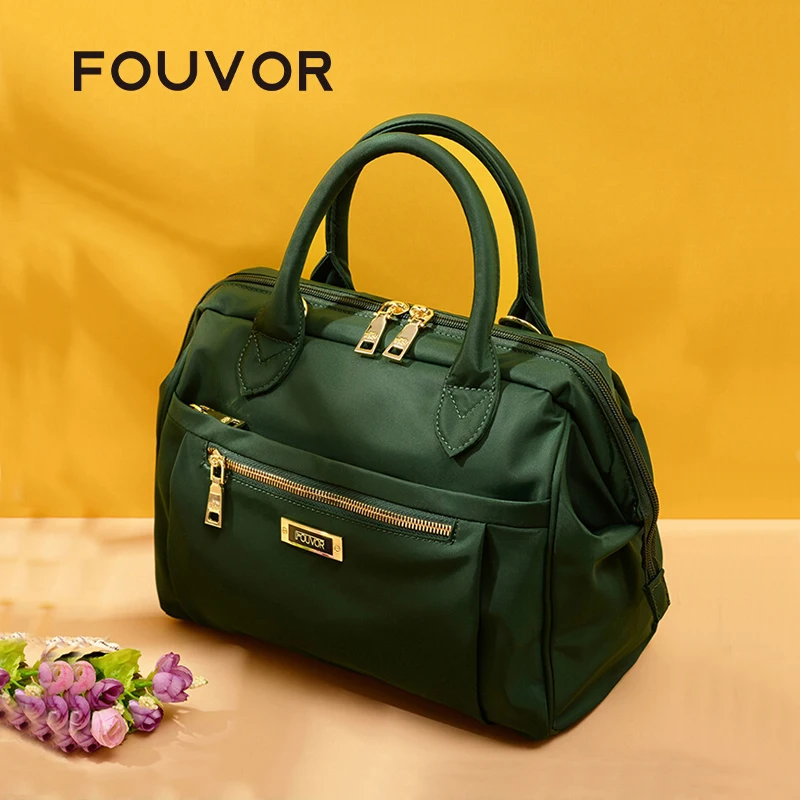 Fouvor New Fashion wodoodporna nylonowa torebka o dużej pojemności 2025 kobiet płótno Casual Ladies Oxford torba na ramię 6006-01