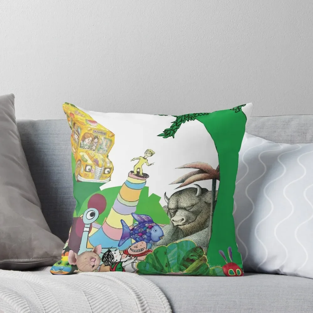 

Classic Kids Books Throw Pillow sleeping pillows Cusions Cover Pillow Case Decorative Cushions pillow