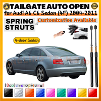 Qty(2) Trunk Struts with Spring for Audi A6 C6 Sedan (4F) 2004-2011 Rear Tailgate Lift Supports Shock Absorbers Dampers