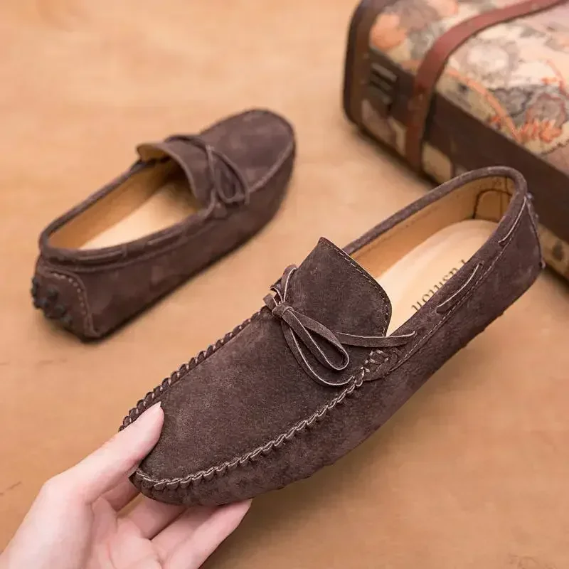 

Luxury Men's Shoes Leather Casual Shoes Men's Soft Bottom Driving Moccasins Trendy All-Match Loafers