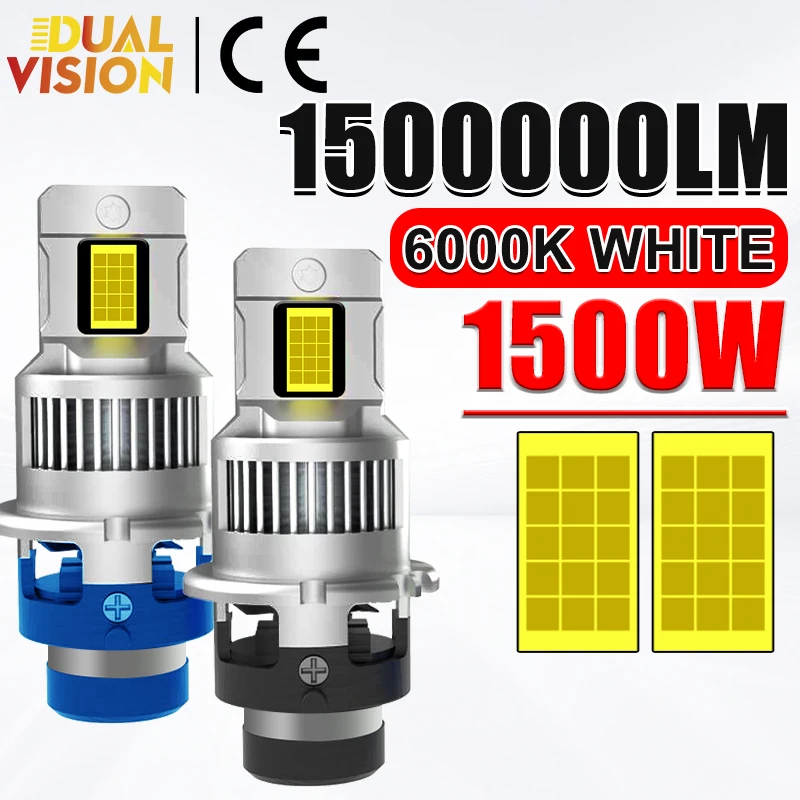 

D2S D4S D1S D3S Светодиодная лампа для автомобильных фар серии D Canbus D5S 1:1 Turbo Xenon Bulb 7535 CSP 1500W High Power D1R D8S Turbo Car Lamp