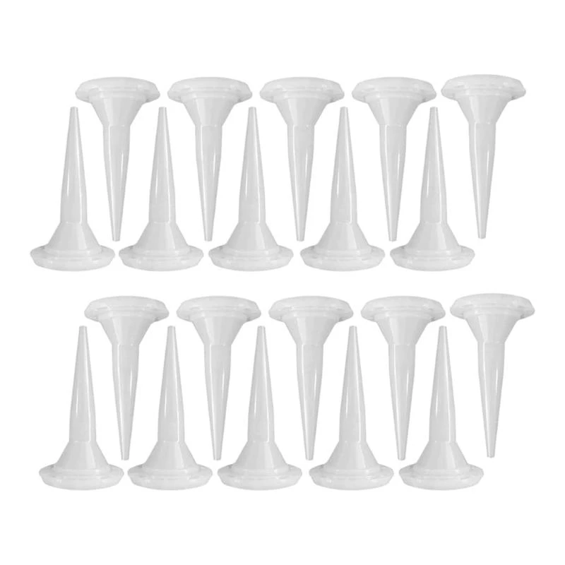 24pcs wiederverwendbare Wurstwurstwaffen -Tipps Kegeldüsen Erweiterung Toolset