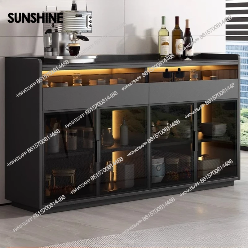 Living Room Glass Door Tea Water Cabinet Storage Cabinet Kitchen Drawer Storage Sideboard Box Decorative Bedroom Furniture